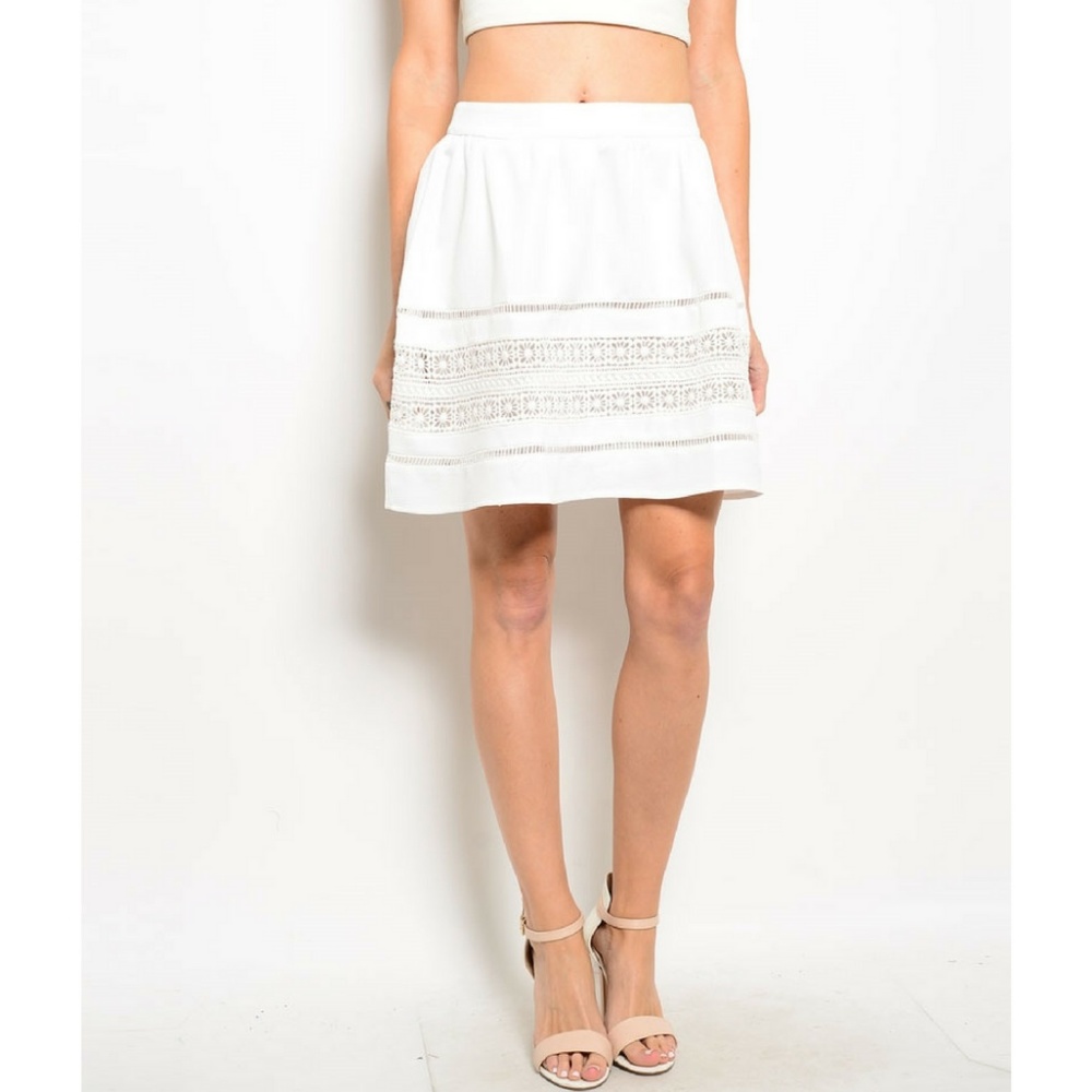 White Crochet Skirt {Very J} - Picture 2 of 4